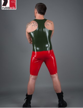 Herren Latex Bermuda-Body